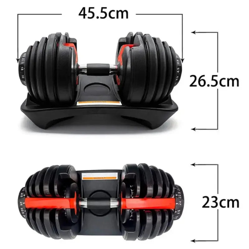 48kg/90 lbs. Smart Dumbbells for Men: Fast, Detachable, and Adjustable Design, Suitable for Household and Gym Fitness Equipment