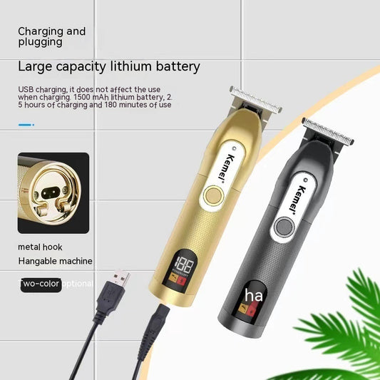 LCD Digital Display USB High Power Electric Hair Clipper
