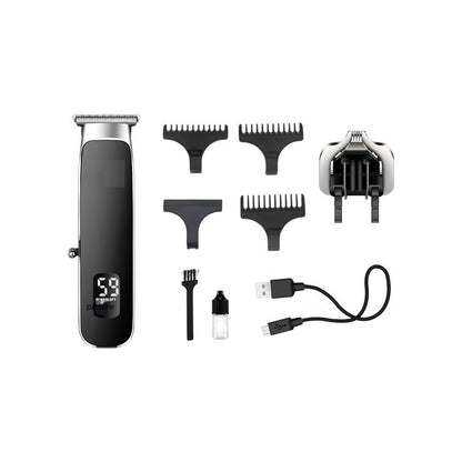 Oil Head Engraving Scissors Digital Display USB Charging Double Cutter Head Electric Clipper