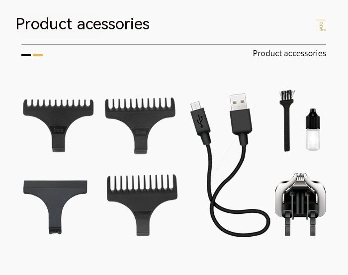 Oil Head Engraving Scissors Digital Display USB Charging Double Cutter Head Electric Clipper