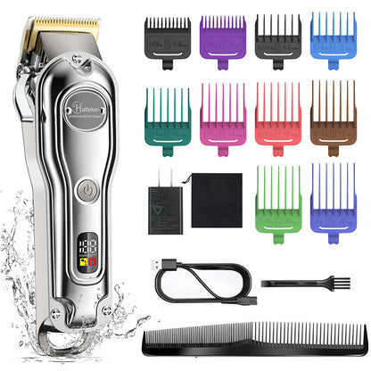 Hair Scissors Metal Machine Intelligent LED LCD Display Hair Salon Washing Electric Clipper Razor