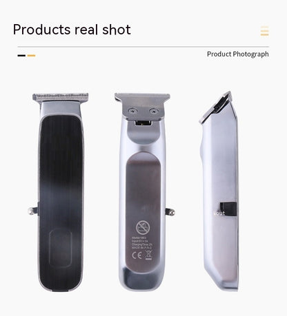 Oil Head Engraving Scissors Digital Display USB Charging Double Cutter Head Electric Clipper