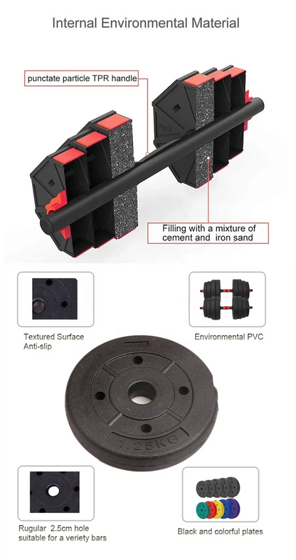 Hot Sale High Quality 15kg Environmentally Friendly Cheap Dumbbell Fitness Equipment Free Weight Gym for Men and Women