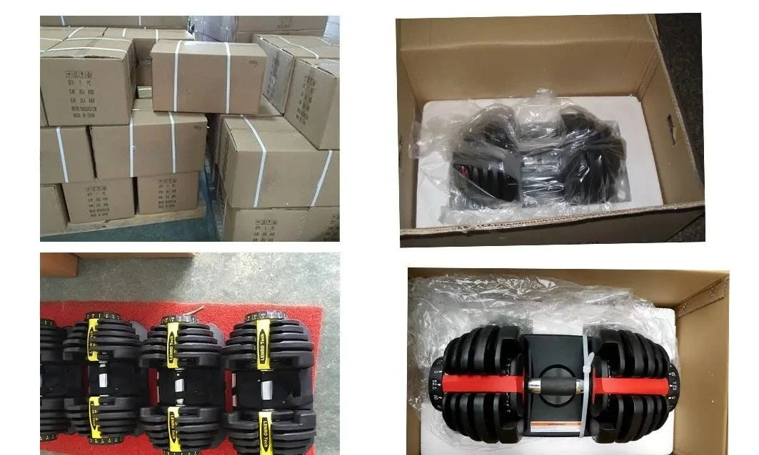 48kg/90 lbs. Smart Dumbbells for Men: Fast, Detachable, and Adjustable Design, Suitable for Household and Gym Fitness Equipment