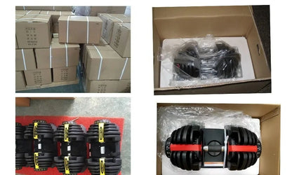 48kg/90 lbs. Smart Dumbbells for Men: Fast, Detachable, and Adjustable Design, Suitable for Household and Gym Fitness Equipment
