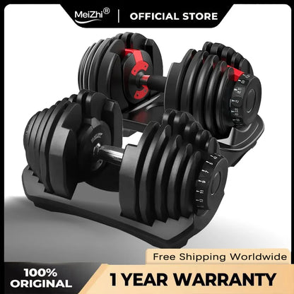 48kg/90 lbs. Smart Dumbbells for Men: Fast, Detachable, and Adjustable Design, Suitable for Household and Gym Fitness Equipment