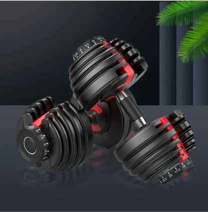 48kg/90 lbs. Smart Dumbbells for Men: Fast, Detachable, and Adjustable Design, Suitable for Household and Gym Fitness Equipment