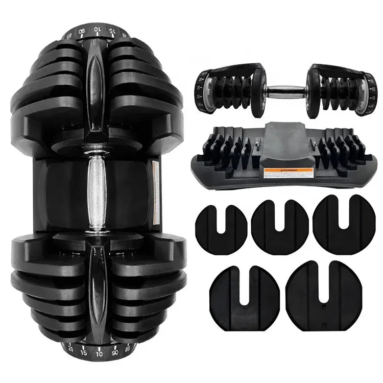 48kg/90 lbs. Smart Dumbbells for Men: Fast, Detachable, and Adjustable Design, Suitable for Household and Gym Fitness Equipment